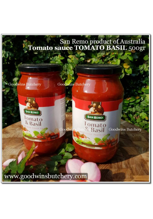 Sauce tomato SANREMO Australia TOMATO & BASIL 500g